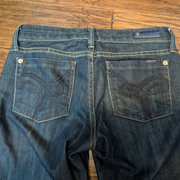 Fidelity Denim Y2K Dark Wash Bootcut Jeans Size 26 - Picture 4 of 10